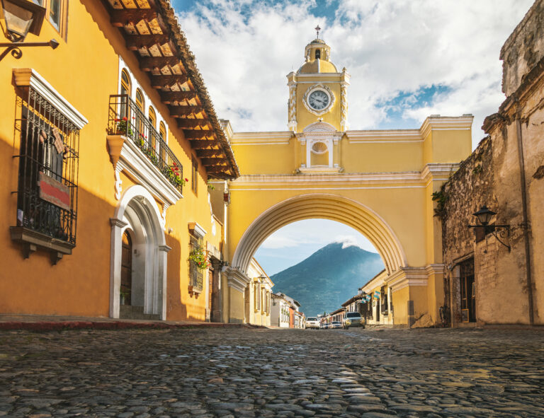 Santa Catalina Arch ans Agua Volcano - Antigua, Guatemala